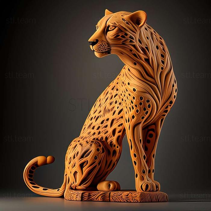 3D model Sarah cheetah famous animal (STL)